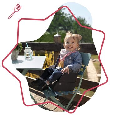 Крісло-бустер Badabulle Yummy Travel - мобільне, легке та універсальне Сірий