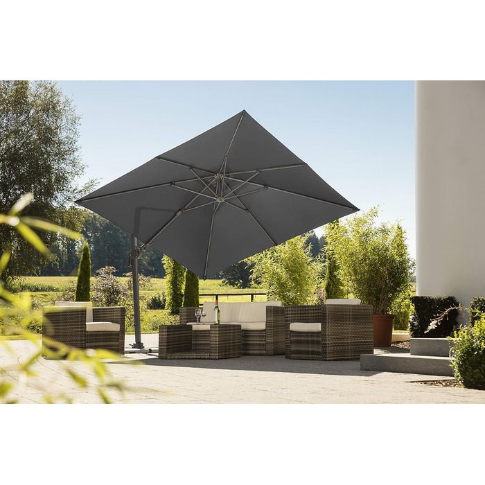 Парасолька Schneider RHODOS TWIST приблизно 300 x 300 см антрацит, Антрацит Антрацит 2025