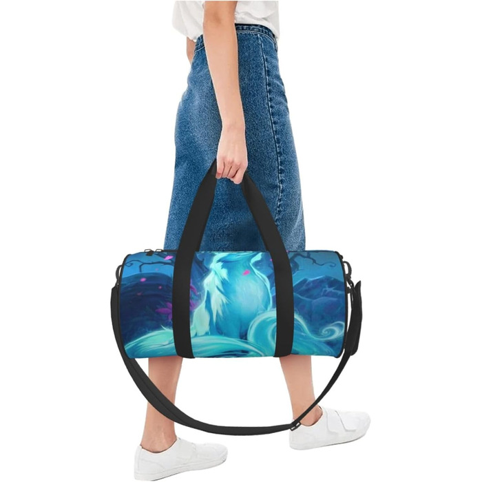 Тропічний пляж, пальми, захід сонця, кругла форма, велика місткість, дорожня сумка, легка та міцна, подарунок для піших прогулянок, відпустки, ділових поїздок та іншого, Magic Blue Fox, універсальний розмір