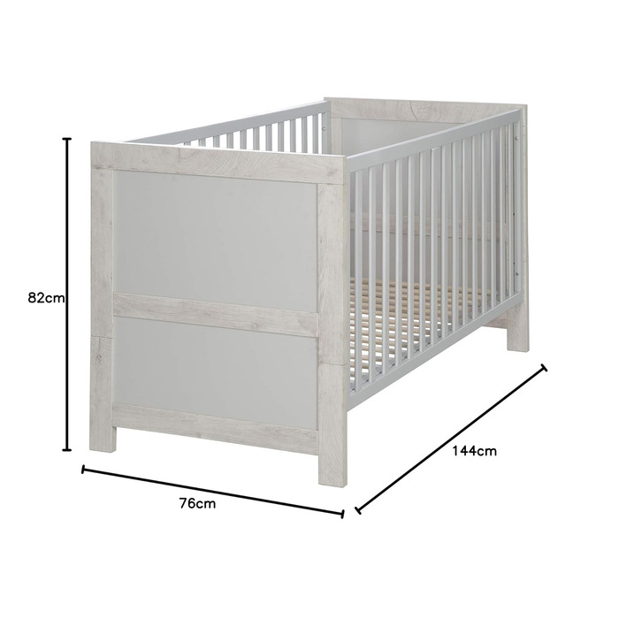 Дитяче ліжко-трансформер roba &39Mila&39, регульоване, росте разом з дитиною, 3 знімні перекладини, 70 x 140 см