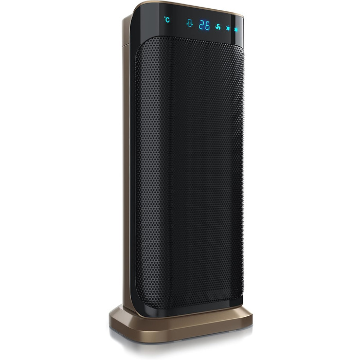 Керамічний обігрівач для ванної кімнати з дистанційним керуванням - Енергозберігаючий, тихий - Швидкий обігрівач з функцією коливання - 2 режими нагріву - Таймер - Сертифіковано GS A Золото