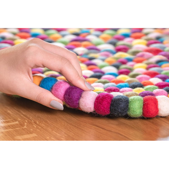 Подушка для крісла Naturling Felt Ball - Подушка для сидіння кругла 34см 100 віргінська вовна (різнокольорова)