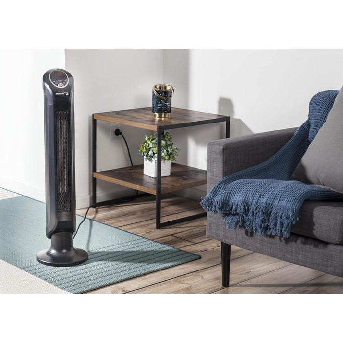 Вт Електричний обігрівач Енергозберігаючий Для використання в приміщенні, Чорний, 22,5 x 21,8 x 81,5 см, 1-в-1 обігрів, 9420 Intense Comfort Hot Ceramic Tower Heater Fan 2400