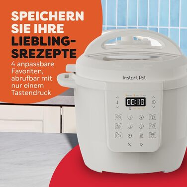 Мультиварка Instant Pot 7-в-1, 5.7 л Розумна скороварка, Slow Cooker, рисоварка, сотейник, йогуртниця, пароварка та підігрівач страв, колір Sea Salt White