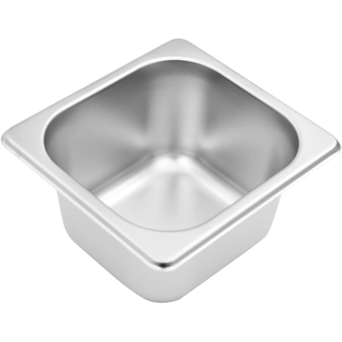 Підставка vidaXL Gastronorm з 3 контейнерами GN 1/6, кришками, верхньою полицею, стійкою для гастроконтейнерів, контейнерами для інгредієнтів, нержавіюча сталь, 49,7 x 22,5 x 21,5 см (22,5 x 49,7 x 21,5 см)