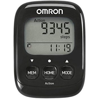 Крокомір OMRON Walking Style IV, чорний, 3D-сенсор для точного вимірювання, вимірює аеробні кроки, відстань та спалені калорії з пам&39яттю, режимом дії та великим дисплеєм, простий у використанні