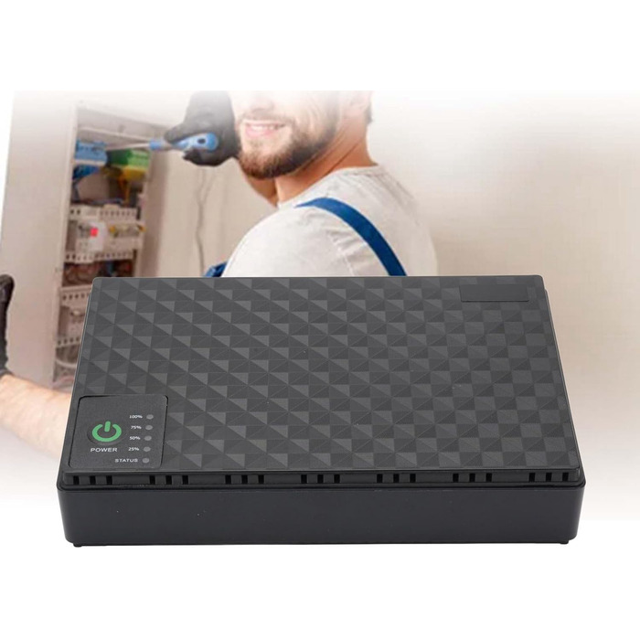 Мобільний ДБЖ (UPS) з високою ємністю 10400mAh для безперебійного живлення камери спостереження, роутери, модеми та інша цифрова техніка (Європейський штекер 85-265V)