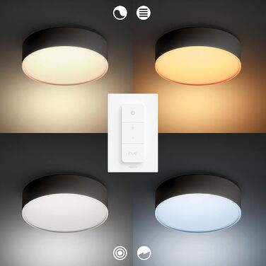 Стельовий світильник Philips Hue Enrave з димером, S, чорний