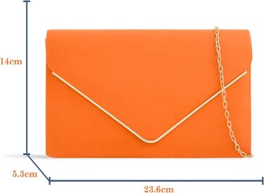 Жіноча сумочка fi9, однотонна, замша, для нареченої, випускного, весілля, вечора, вечірки, гаманець, середня, помаранчева