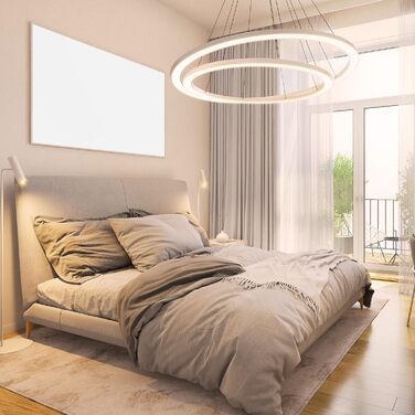 Інфрачервоний обігрівач з термостатом Дистанційне керування та керування за допомогою застосунку BLANK 580 Вт (90,5 x 60,5 см) Інфрачервоний радіатор, електричний обігрівач, настінний обігрівач, електричне опалення, інфрачервона нагрівальна панель 580 Вт 