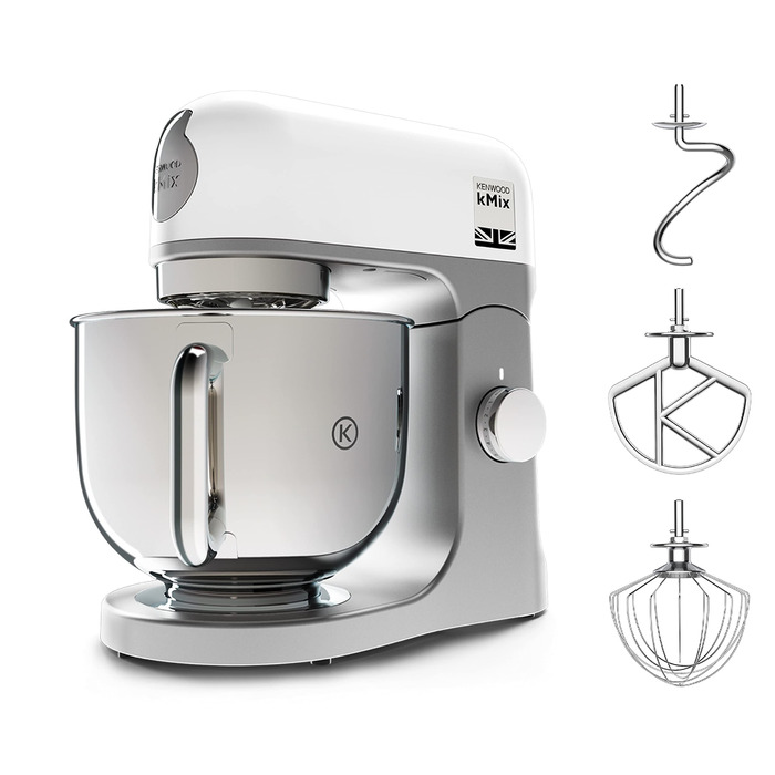 Кухонний комбайн Kenwood KMix, 1000 Вт, 5 л, нержавіюча сталь, 6 швидкостей, білий