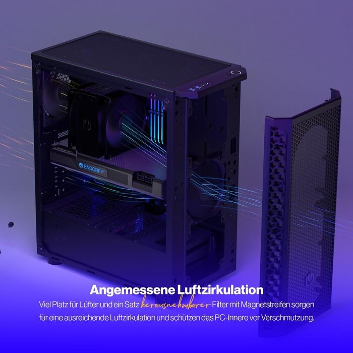 Корпус для ПК ATX, 2 вентилятори 120 мм у комплекті, бічна панель із загартованого скла, сітчаста передня панель, підтримка відеокарт до 325 мм, знімні пилові фільтри, EY2A004 Signum 300 Core (2 вентилятори 120 мм), 300 Core