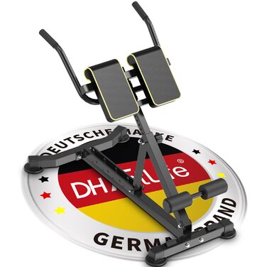 Тренажер для розгинання спини DH FitLife 5-в-1 для домашнього використання Тренажер для м&39язів живота та спини Лава для гіперекстензиї Складаний регульований римський стілець до 150 кг Багатофункціональна лава для згинань та лава для штанги