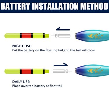 Світлодіодний поплавковий риболовний набір з індикатором клювання, двоколірний нічний рибальський буй, поплавці з підсвічуванням, плавучість 4 г/5 г/6 г/7 г/8 г/9 г, в комплекті акумулятори та зарядний пристрій, рибальські аксесуари для річок та озер 4 г/