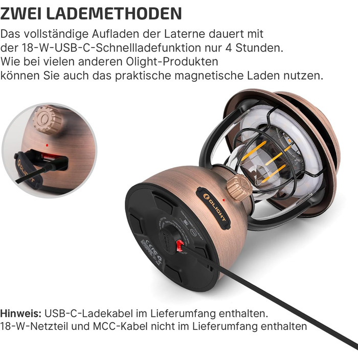 Розумний кемпінговий ліхтар OLIGHT Olantern Classic 2 Pro 300 лм із керуванням застосунком, світлодіодний ліхтар у ретро-стилі, плавне затемнення, аварійний портативний зарядний пристрій USB, для кемпінгу, саду, активного відпочинку на свіжому повітрі, по