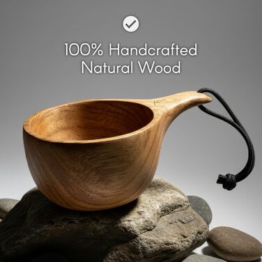 Переживіть спрагу з дерев&39яною кружкою Lore Kuksa, різьбленою вручну, кемпінговою кружкою, дерев&39яною чашкою, 340 мл, традиційною скандинавською кемпінговою кавовою кружкою, туристичною кружкою, легкою, міцною, кемпінговою мискою для бушкрафту з сучас