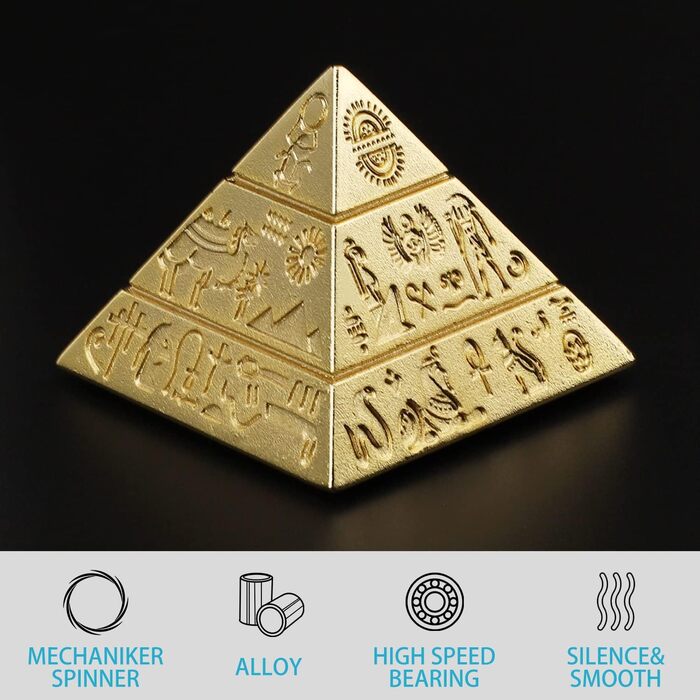 Пірамідка Fidget Spinner Настільна іграшка для дітей, дорослих, засіб для зняття стресу, металевий кубик Fidget Cube, прикраса сто