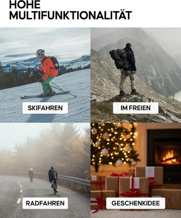 Балаклава DANISH ENDURANCE 100 мериносова, функціональна балаклава, легка лижна маска для холодної погоди, велосипедна кепка під шолом, унісекс, для чоловіків та жінок, розмір L-XL, чорний