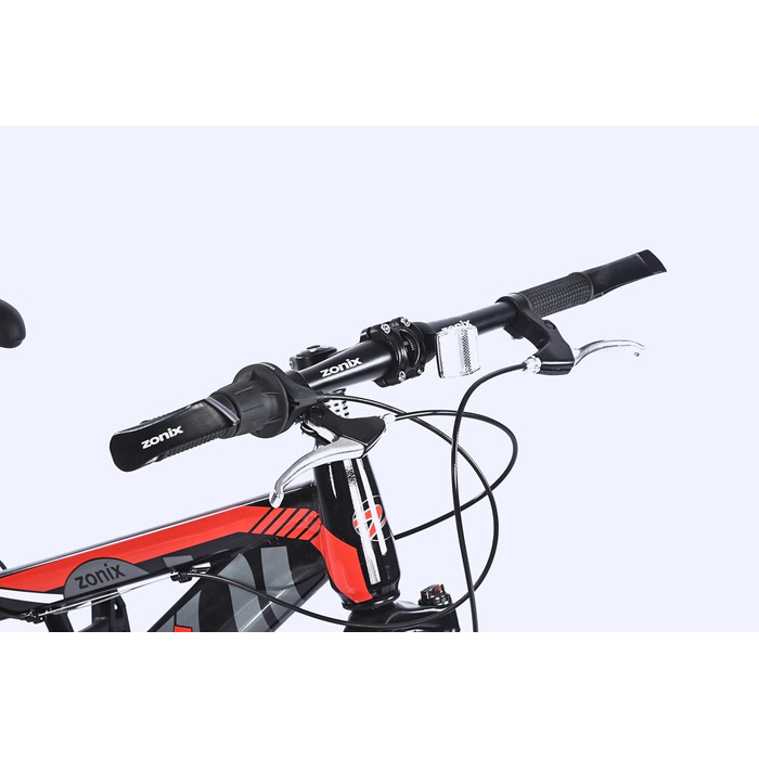 Дюймовий дитячий гірський велосипед для хлопчиків та дівчаток 7-швидкісні передачі Shimano передні та задні дискові гальма амортизаційна вилка міцна сталева рама дитячий велосипед, червоний, 20-