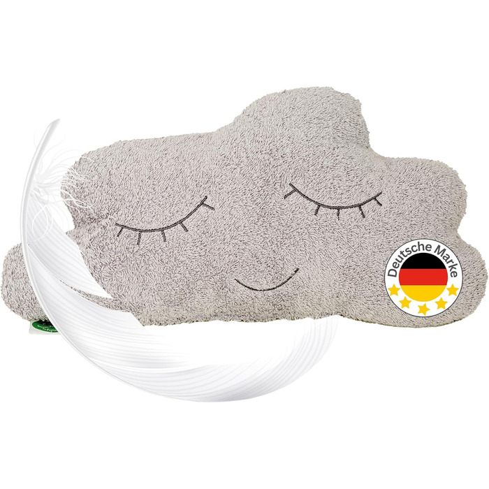 Кузня дитяча подушка хмара з милим обличчям хмаринки декоративна подушка 100 високоякісна бавовна сертифікована Oeko-Tex з наповню