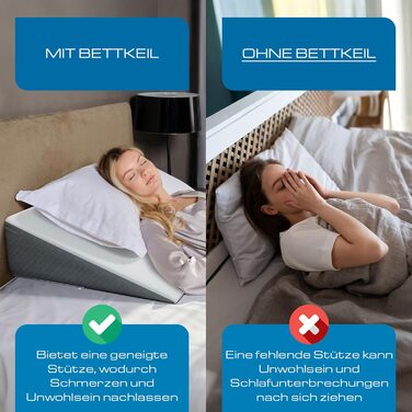 Подушка-клин з верхом з піни з ефектом пам&39яті Стильний жакардовий чохол Клиноподібна подушка для сну та подушка від кислотного рефлюксу, печії та ГЕРХ - Подушка від хропіння Стандартна ширина 7,5&39 Висота