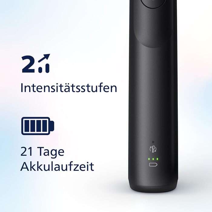 Електрична зубна щітка Philips Sonicare 5300, звукова щітка з 2 рівнями інтенсивності, контроль тиску, EasyStart, Smartimer і BrushPacer, чорна, модель HX7101/01