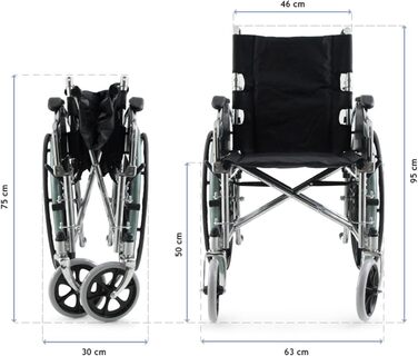 Крісло колісне QUIRUMED PRO, 106 x 63 x 95 см