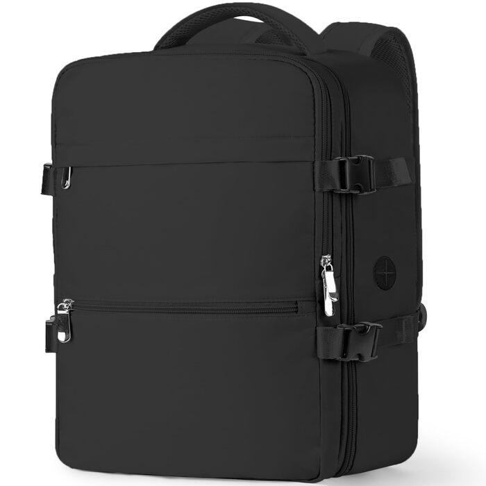 Рюкзак Easyjet для ручної поклажі, 45x36x20 см, рюкзак для подорожей у літаку, рюкзак для ноутбука 15,6 дюймів з USB-портом, дорожня сумка, ручна поклажа, робоча сумка для чоловіків та жінок, чорний