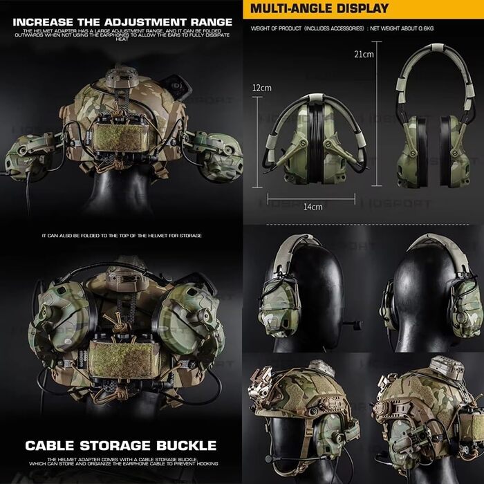 Тактична комунікаційна гарнітура TS TAC-SKY (без шумозаглушення), перемикання лівого та правого мікрофонів, силіконові амбушури (HD-14-A-BLK)