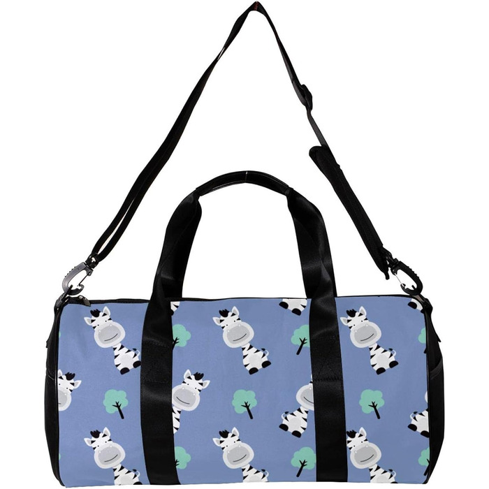 Спортивна сумка, маленька дорожня сумка, сумка для йоги, з милим принтом зебри та казковим деревом, фітнес-сумка для активного відпочинку, сумка-шопер