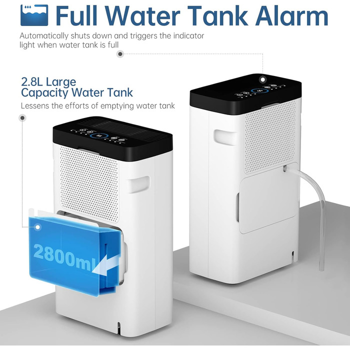 Осушувач повітря 16 л, Електричний осушувач повітря на 100 м (40 м), Осушувач повітря в підвалі, Таймер, Автоматичне розморожуванн