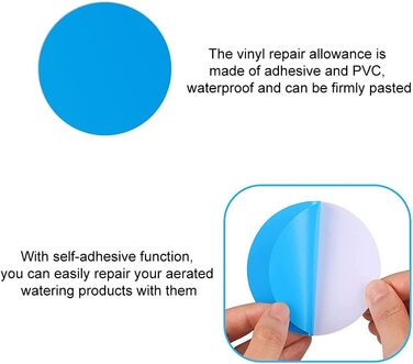 Самоклеючі ремонтні латки для басейнів, набір для ремонту басейну з ПВХ, самоклеючі підводні ремонтні латки для басейнів з водяним ліжком, надувний човен (круглий), 10 шт.