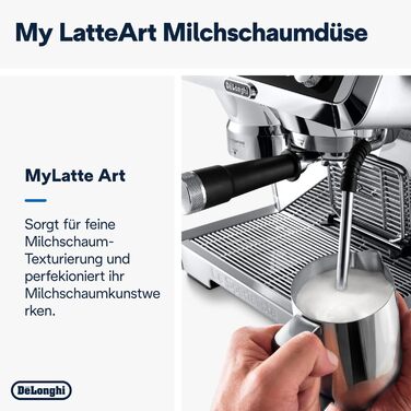 Портафільтр-машина для еспресо, еспресо-машина з вбудованою кавомолкою та професійною насадкою для спінювання молока, еспресо-машина з нержавіючої сталі срібло, 9355.M