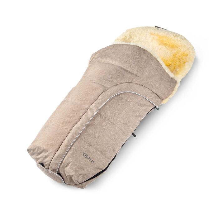 Муфта для ніг Cortina з овчини, сертифікована Oeko-TEX, 45x97 см, вітро- та водонепроникна, можна прати при температурі до 30C, от