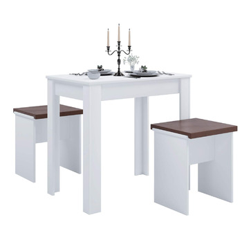 Дерев&39яний обідній гарнітур Лавка Кухонний стіл Обідній набір Стіл Група Стіл Лавки Esal L Білий