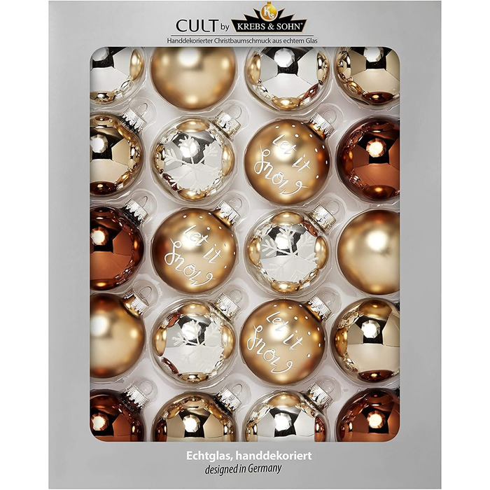 Набір скляних ялинкових прикрас 20 шт KREBS & SOHN