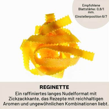 Насадка для паста-машини Marcato для нарізки Reginette (12 мм), хромована сталь, сумісна з Atlas 150 та Atlasmotor, Made in Italy