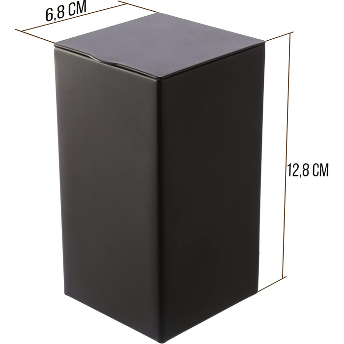 Квадратних металевих герметичних банок для зберігання/чаю, приблизно для 150 г чаю Ерл Грей 12,8 x 6,8 x 6,8 см (В, Ш, Г) також ідеально підходять як банки для кави або спецій, 6