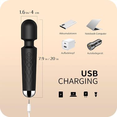 Вібратор SANJIANKE для жінок, стимулятор клітора та G-точки, 8 швидкостей, 20 режимів, чорний матовий