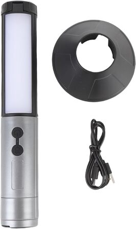 Телескопічний кемпінговий ліхтар Zerodis, портативний робочий ліхтар, що перезаряджається, із зарядкою типу C та 5 режимами освітлення, для кемпінгу на відкритому повітрі, походів, риболовлі, надзвичайних ситуацій