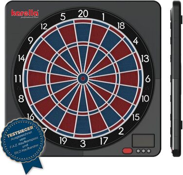 Електронна мішень для дартсу Karella CB-Smart, переможець тестів серед електронних м&39яких мішень для дартсу, найсучасніша онлайн-функція Bluetooth, 37 ігор, електронна розумна мішень для дартсу, точні турнірні розміри, подвійна/потрійна відстань між 2 л
