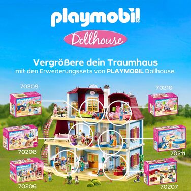 Ляльковий будиночок Іграшка для дітей віком від 4 років Ляльковий будиночок з ручкою, який можна взяти з собою 70985