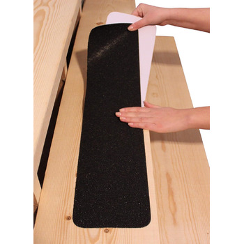 Протиковзка стрічка для зовнішніх сходів 15x76 см (комплект з 10 шт.) Протиковзкі смужки для зовнішніх сходів, самоклеючі, чорні