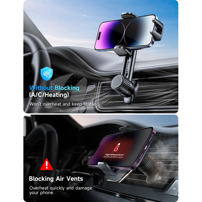 Тримач для мобільного телефону автомобільний Тримач для мобільного телефону автомобільний Універсальний вентиляційний тримач для м