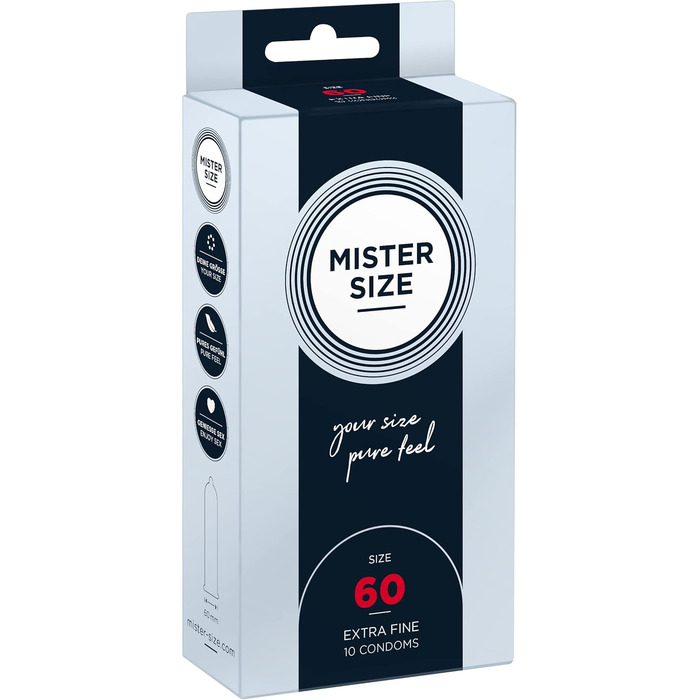 Презервативи MISTER SIZE 60, 10 шт