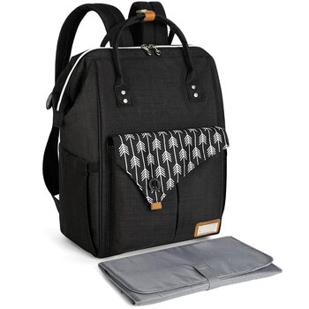 Пеленальний рюкзак для пеленання з пеленальним килимком Багатофункціональна дорожня сумка-рюкзак великої місткості для подорожей в