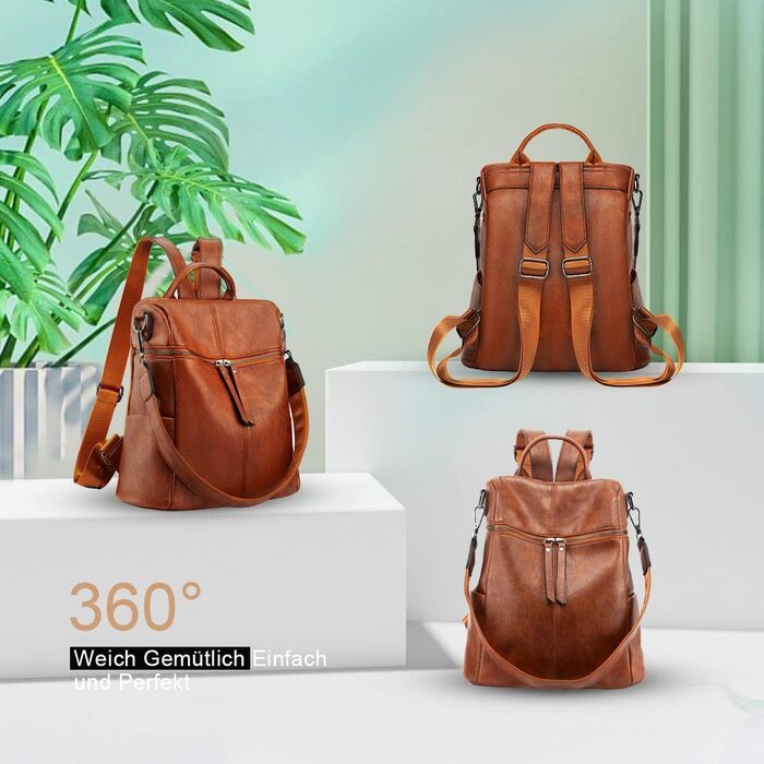 Рюкзак жіночий невеликий проти крадіжки з пу шкіряна сумка через плече сумочка міський рюкзак для жінок дівчат елегантний для подо