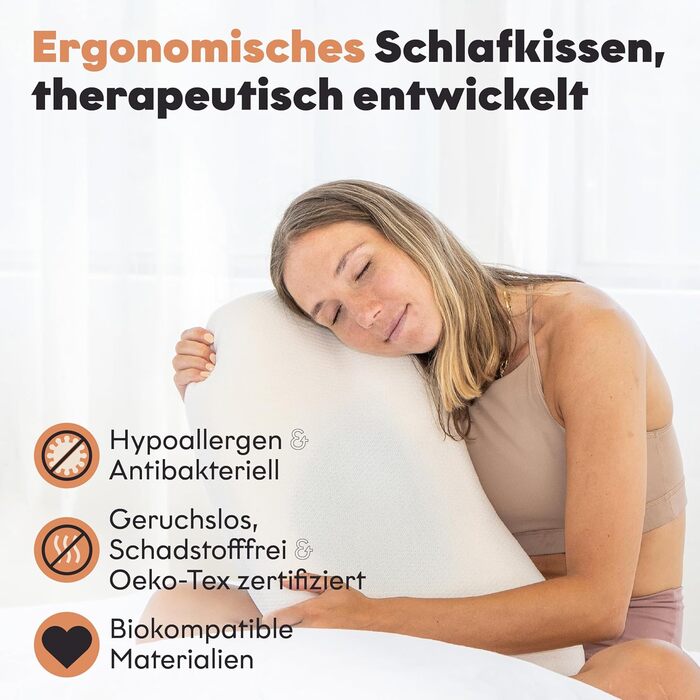 Подушка для підтримки шиї преміум-класу TMX Trigger Pillow Функція легкого охолодження М&39яка стимуляція тригерних точок Ортопедично-терапевтична ергономіка Підходить для всіх положень сну Стандарт Oeko-TEX 100, клас 1