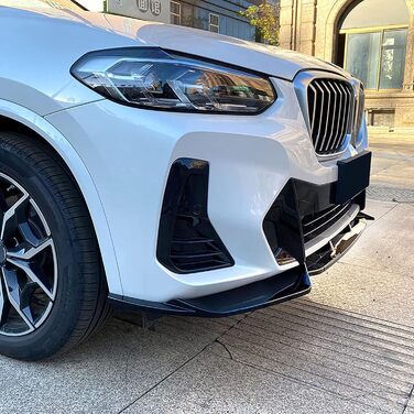 Автомобільна передня лопата Губокол Спойлер для BMW X3 G01 X4 G02 M Pack Кінець 2022, Підборіддя Бампер Дифузор Корпус Декоративний захист Аксесуари для стилізації, Глянцевий чорний Звичайний Глянцевий Чорний