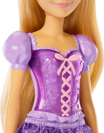 Лялька Mattel Disney Princess Rapunzel, довге волосся для укладання, рухливі, знімні туфлі та діадема, подарунки Disney, іграшка в